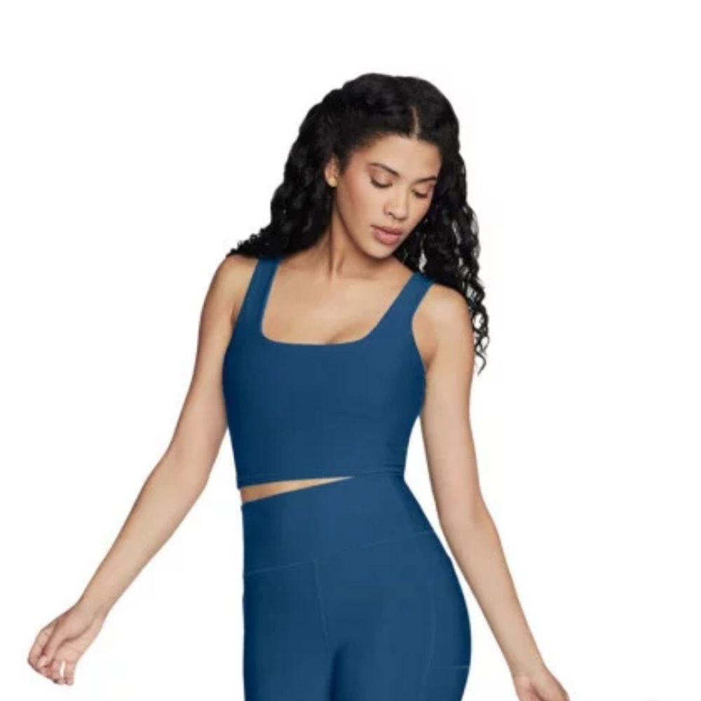 Skechers Teal Athletic GO FLEX RIB Longline Bra/Crop Top - M - Picture 5 of 10
